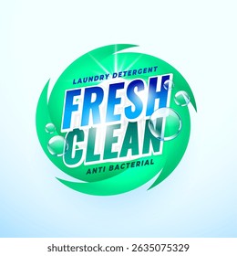 detergent powder or liquid cleaner label for business marketing vector