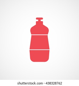 Detergent Red Flat Icon On White Background