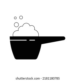 Detergent Scoop-Symbol-Design einzeln auf weißem Hintergrund