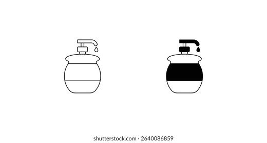 detergent set icon with white background vector stock illustration