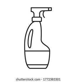 detergent spray bottle line style icon design, Cleaning service wash home and hygiene theme Vector illustration