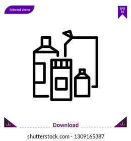 Detergent vector icon. Best modern, simple, isolated,lifestyle-icons.flat icon for website design or mobile applications, UI / UX design vector format.