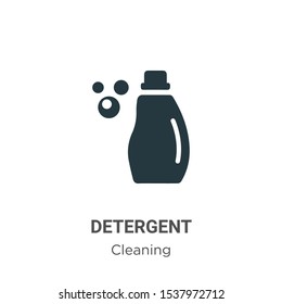 Detergent vector icon on white background. Flat vector detergent icon symbol sign from modern cleaning collection for mobile concept and web apps design.