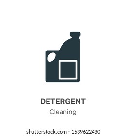 Detergent vector icon on white background. Flat vector detergent icon symbol sign from modern cleaning collection for mobile concept and web apps design.