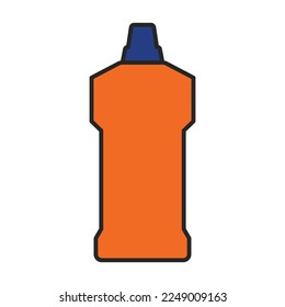 Icono vectorial detergente.Icono vectorial de color aislado en detergente de fondo blanco.
