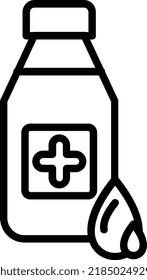 Diseño de iconos de línea de vector detergente