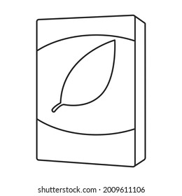 Icono de contorno vectorial detergente. Polvo de ilustración vectorial para la lavandería sobre fondo blanco. Icono de ilustración de contorno aislado del detergente.
