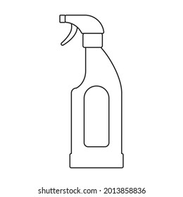 Detergent vector outline icon. Vector illustration powder for laundry on white background. Isolated outline illustration icon of detergent.
