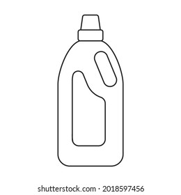 Detergent vector outline icon. Vector illustration powder for laundry on white background. Isolated outline illustration icon of detergent.