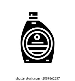 detergent for washing and cleaning glyph icon vector. detergent for washing and cleaning sign. isolated contour symbol black illustration