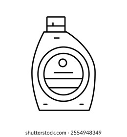 detergent for washing and cleaning line icon vector. detergent for washing and cleaning sign. isolated contour symbol black illustration