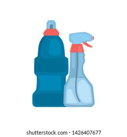 Detergents for cleaning color vector icon. Flat design