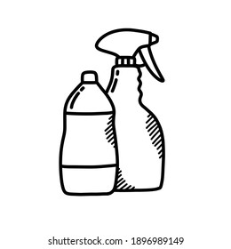 detergents doodle icon, vector illustration