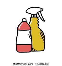 detergents doodle icon, vector illustration