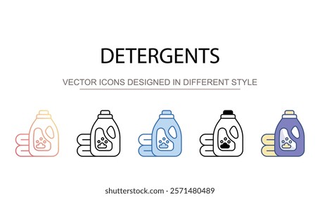 Detergents icon design with white background stock illustration