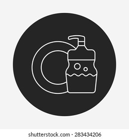 Detergents line icon