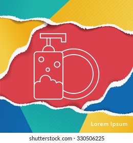 Detergents line icon