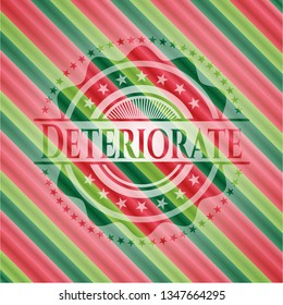 Deteriorate christmas badge background.