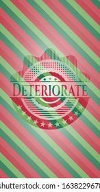 Deteriorate christmas colors emblem. Vector Illustration. Detailed.