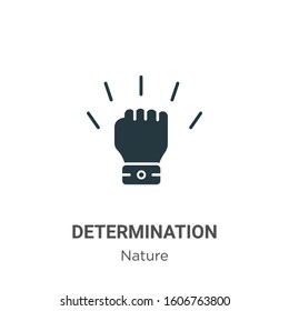 Determination glyph icon vector on white background. Flat vector determination icon symbol sign from modern nature collection for mobile concept and web apps design.