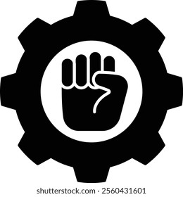 Determination Icon - Black Filled Style - Meritocracy Theme