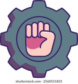 Determination Icon - Lineal Color Style - Meritocracy Theme