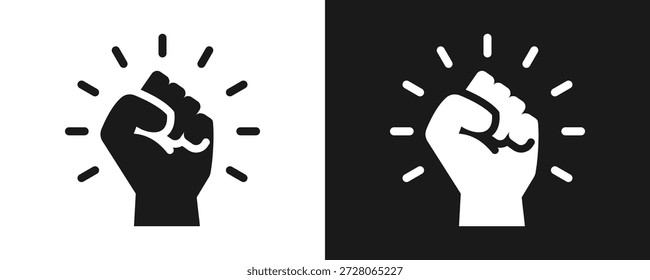 Determination Icon Set Glyph In White And Black Background