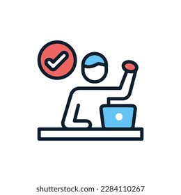 Determination icon in vector. Illustration