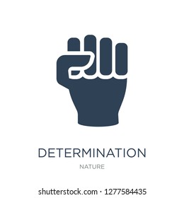 determination icon vector on white background, determination trendy filled icons from Nature collection, determination vector illustration