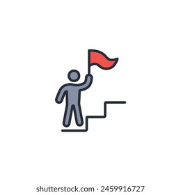 determination icon. vector.Editable stroke.linear style sign for use web design,logo.Symbol illustration.