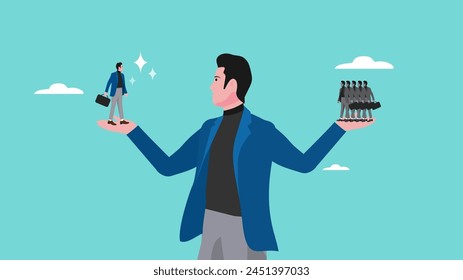 determine the choice of quality or quantity employees, quality vs quantity employee, Select employees according to company needs, businessmen bring one qualified employee and several ordinary employee