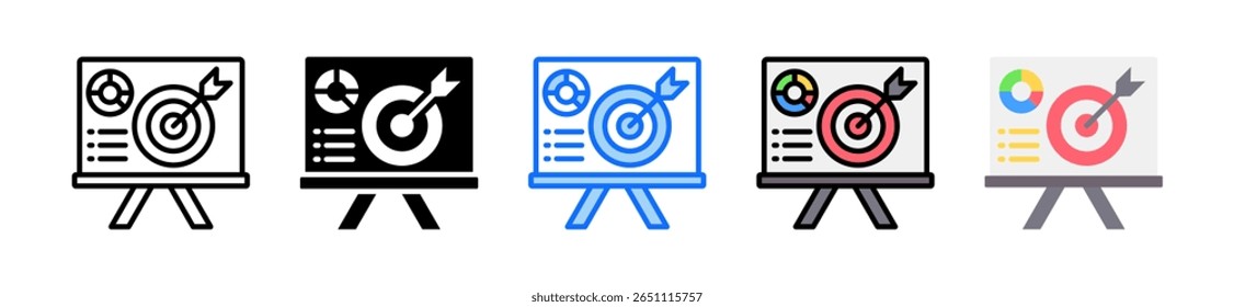 Determine Object Icon Set Multiple Style Collection