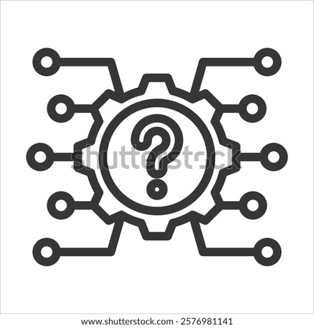 Determine Root Cause Outline Icon Vector Illustration