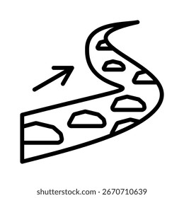 Determined Path Icon Element For Design