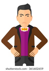 Detesting angry man.
