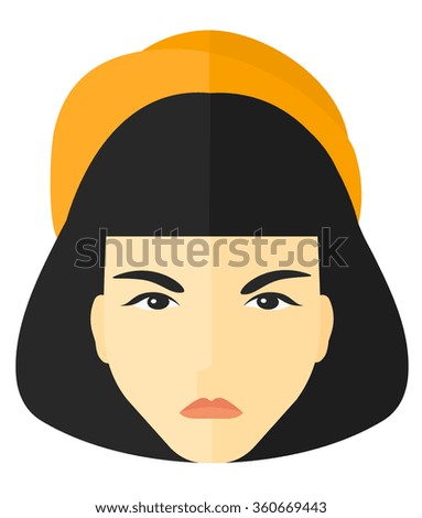 Detesting angry woman.
