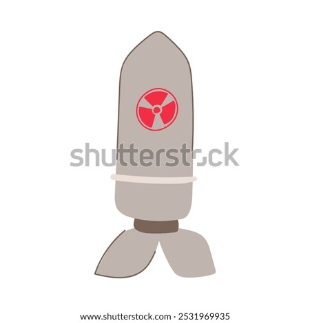 detonation atomic bomb cartoon. fallout hiroshima, nagasaki manhattan, trinity warhead detonation atomic bomb sign. isolated symbol vector illustration