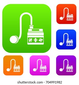 Detonator set icon in different colors isolated vector illustration. Premium collection