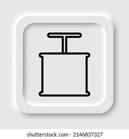 Icono simple del detonador. Diseño plano. Diseño de neutralismo.ai