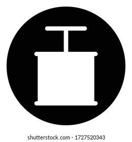 Detonator simple icon. Flat desing