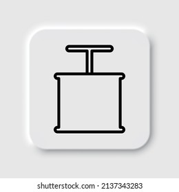 Icono simple del detonador. Diseño plano. Diseño de neutralismo.ai