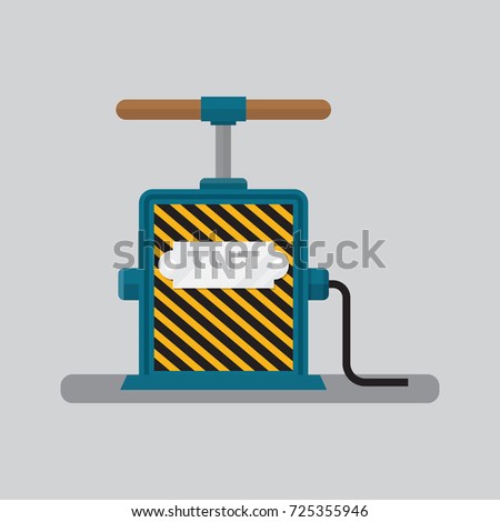 Detonator for tnt vector illustration.