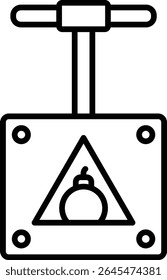 Icono del Vector del detonador. Se puede utilizar para aplicaciones de impresión, móviles y de Web.