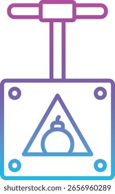 Icono del Vector del detonador. Se puede utilizar para aplicaciones de impresión, móviles y de Web.