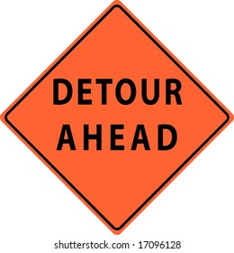 Detour Ahead Street Sign