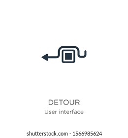 Detour Icon Vector. Trendy Flat Detour Icon From User Interface Collection Isolated On White Background. Vector Illustration Can Be Used For Web And Mobile Graphic Design, Logo, Eps10