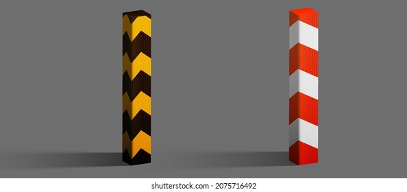 Detour Obstacles Barricade Safety Barrier Construction. Roadblock Traffic Construction. Striped Road Barricade.
