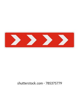 Detour on the right side icon. Flat illustration of detour on the right side vector icon for web.