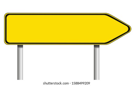 detour sign Germany in yellow