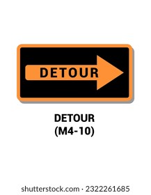 Detour , Señales de control de tráfico con descripción